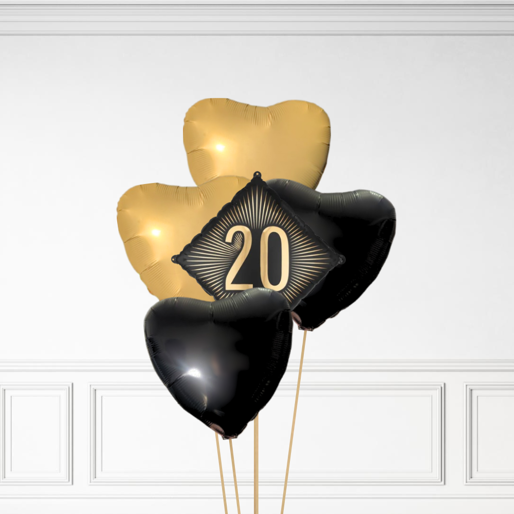 20 Diamond Birthday - Helium Bunch