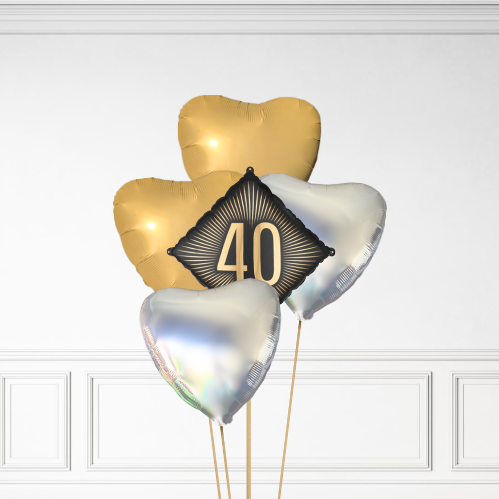 40 Diamond Birthday - Helium Bunch