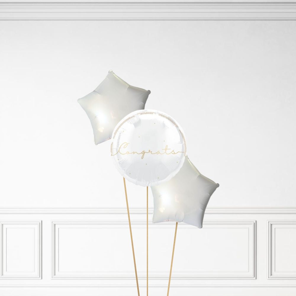 Congrats - Helium Star Balloon Bunch