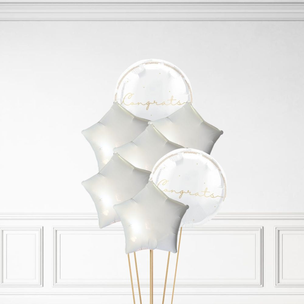 Congrats - Helium Star Balloon Bunch