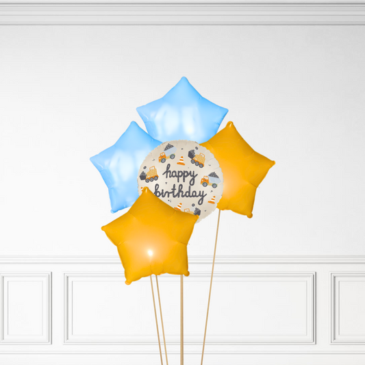 Construction Birthday - Helium Bunch