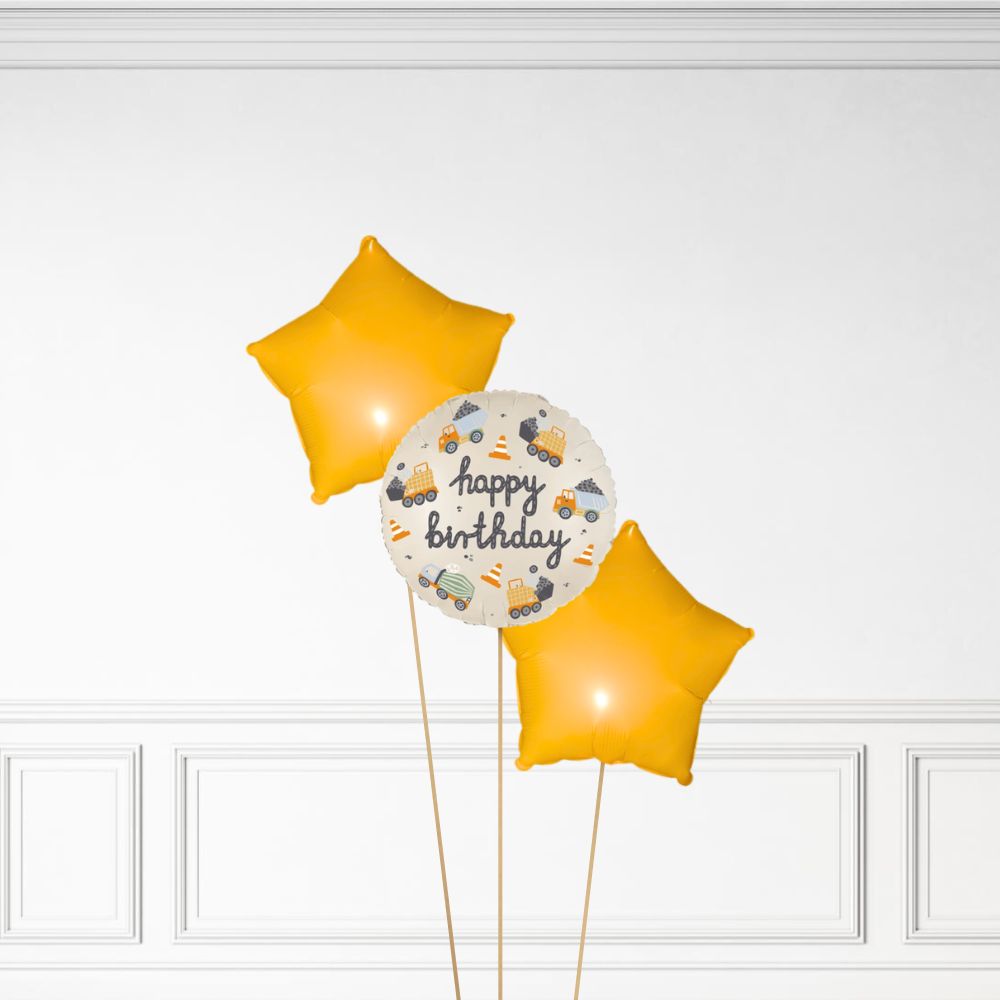 Construction Birthday - Helium Bunch