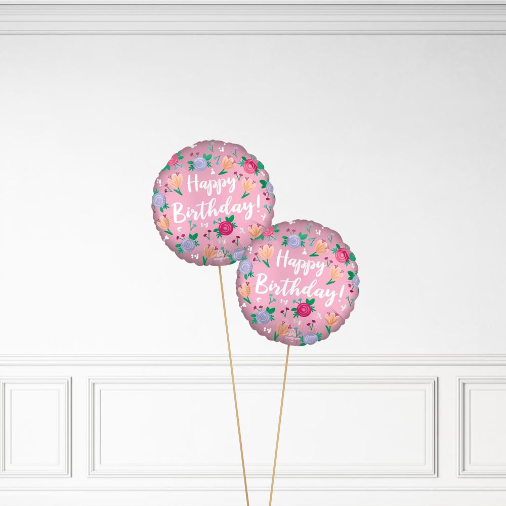 Floral Birthday - Helium Bunch