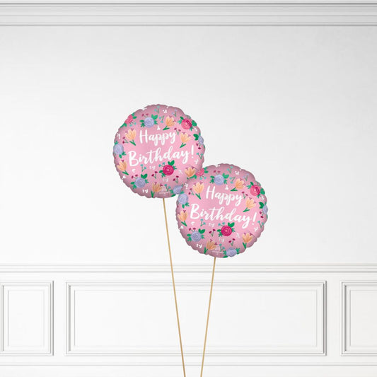 Floral Birthday - Helium Bunch