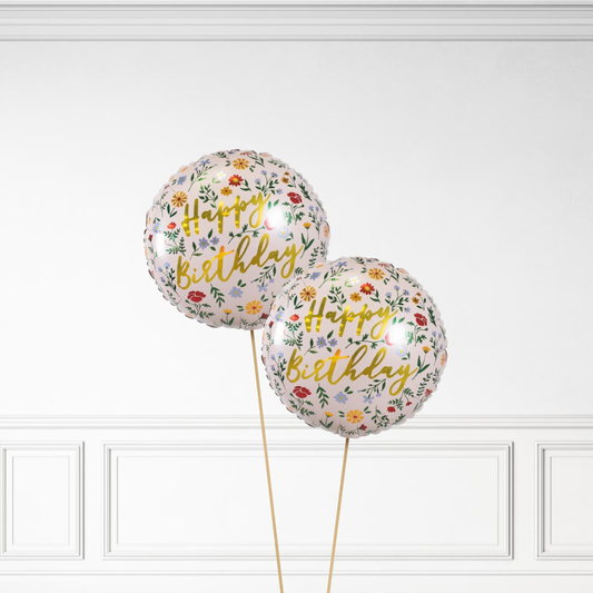 Floral Birthday - Helium Bunch
