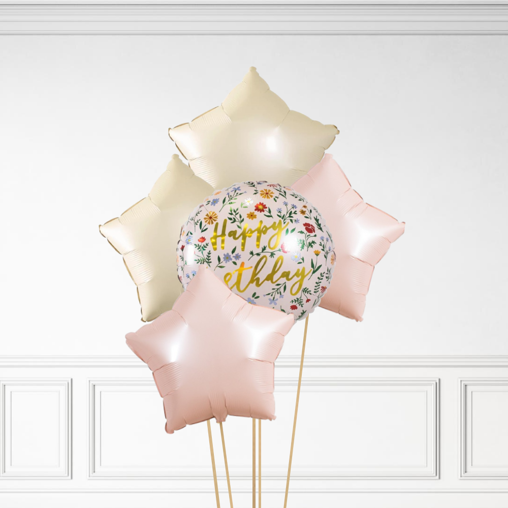 Floral Birthday - Helium Bunch