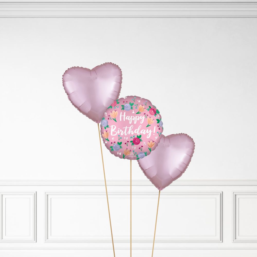 Floral Birthday - Helium Bunch