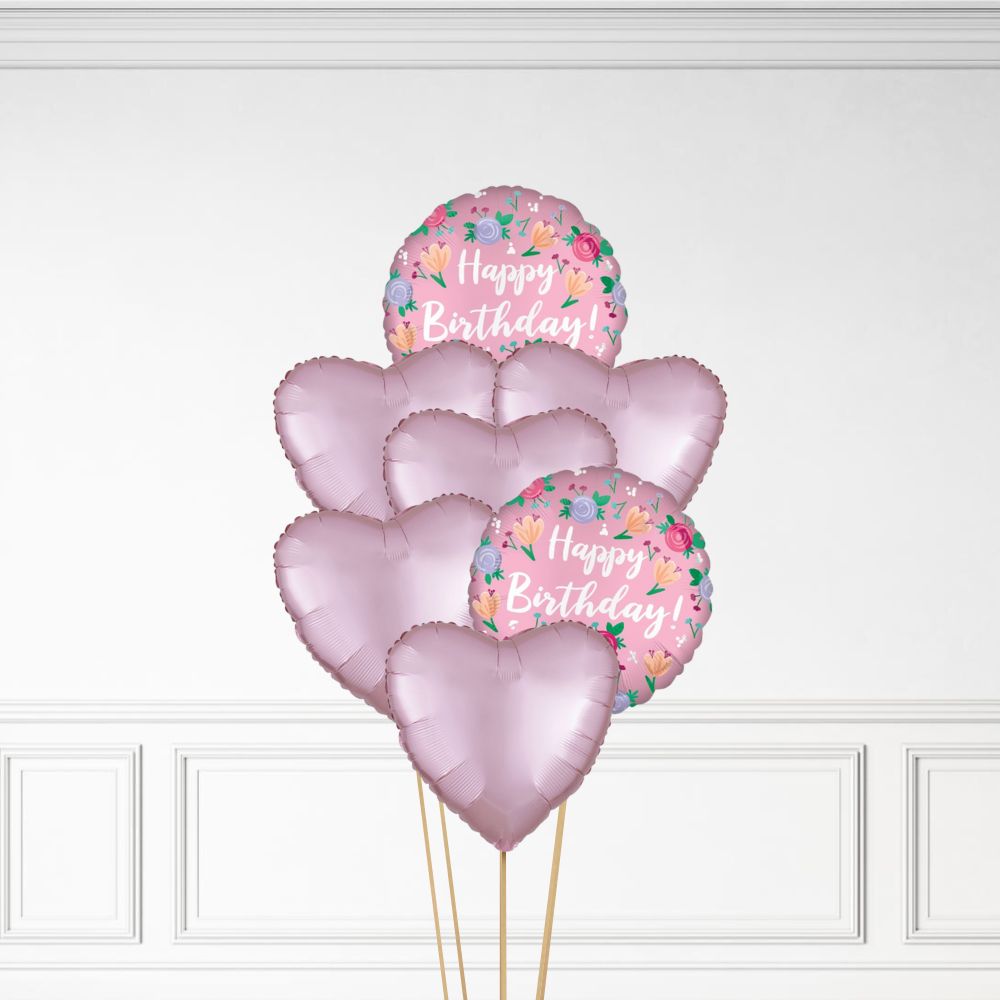 Floral Birthday - Helium Bunch