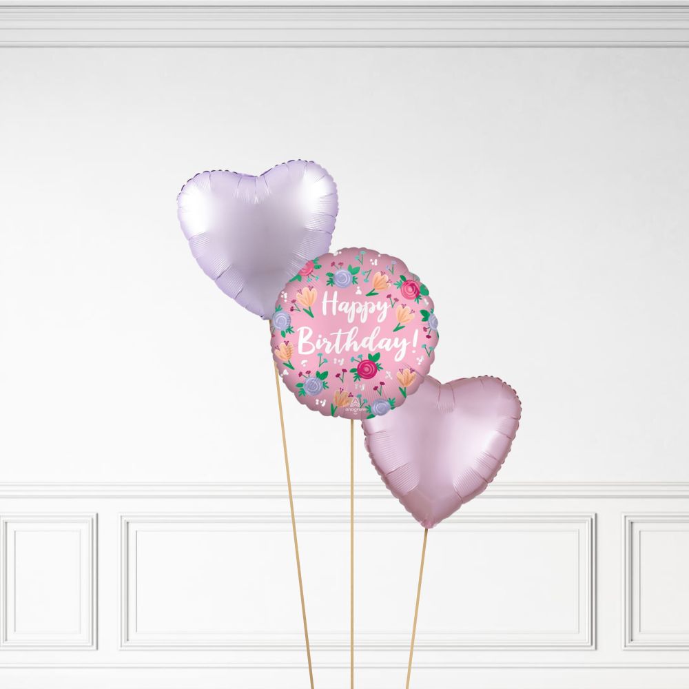 Floral Birthday - Helium Bunch