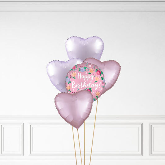 Floral Birthday - Helium Bunch