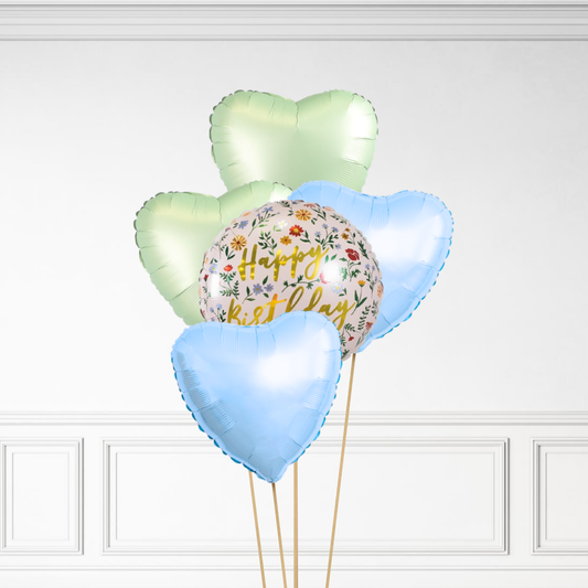 Floral Birthday - Helium Bunch