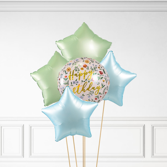 Floral Birthday - Helium Bunch