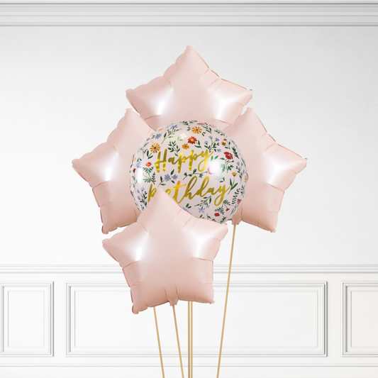Floral Birthday - Helium Bunch