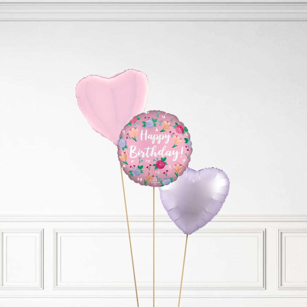 Floral Birthday - Helium Bunch
