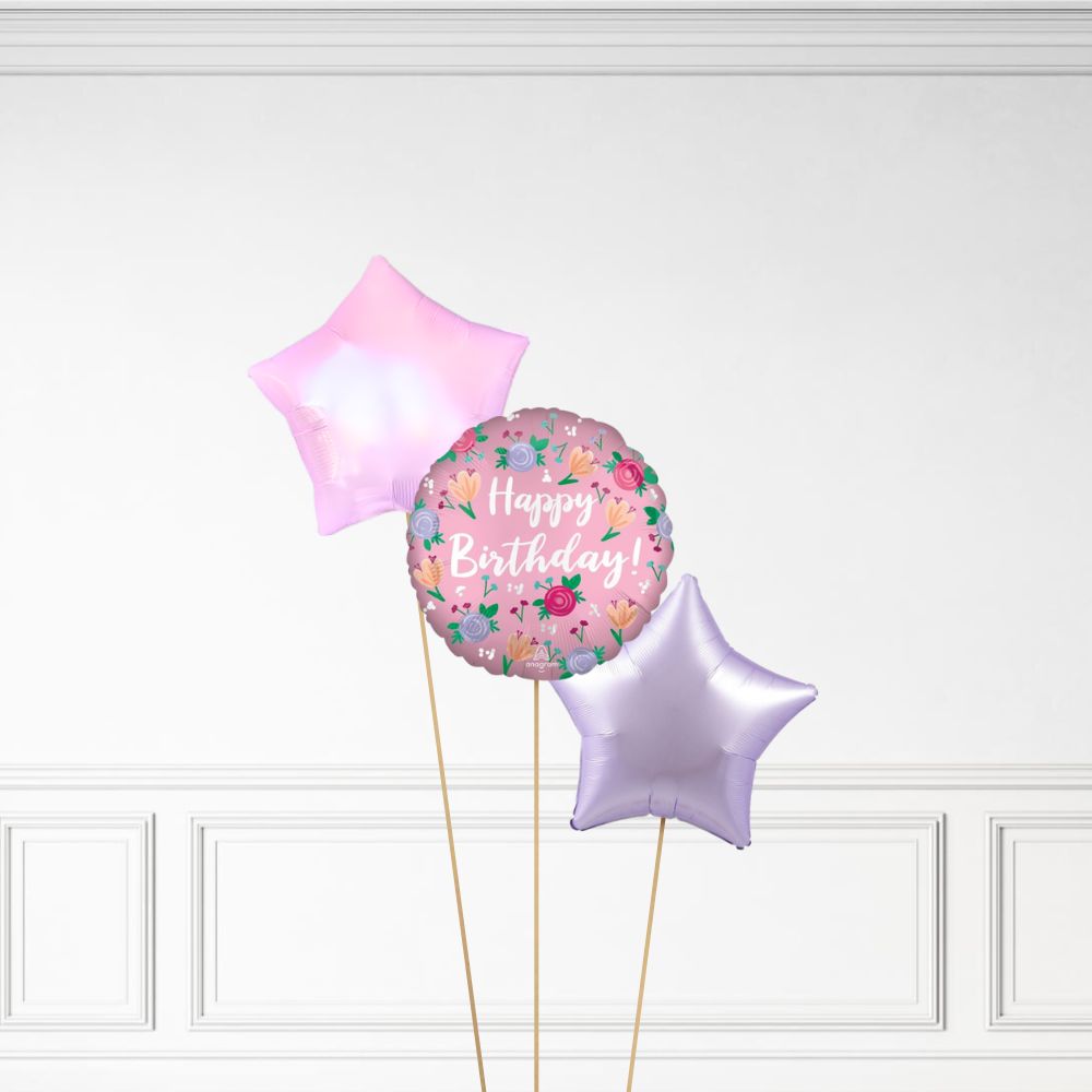 Floral Birthday - Helium Bunch