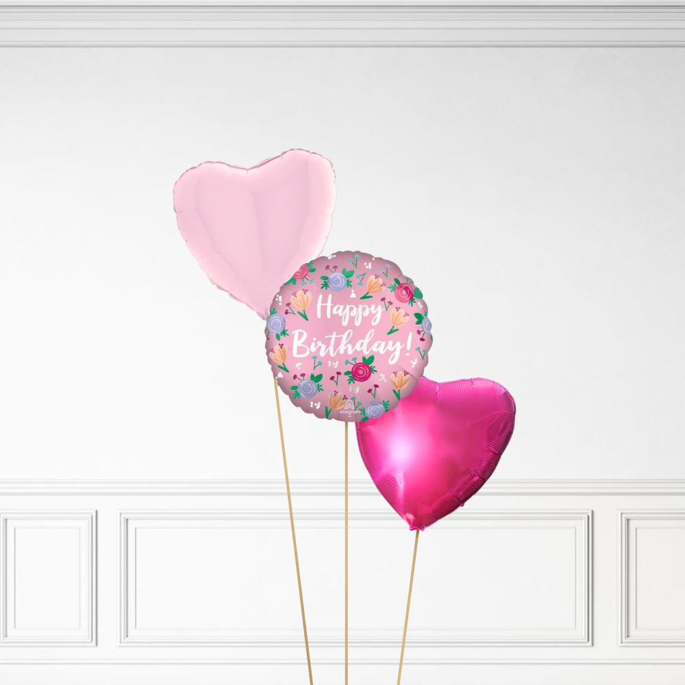Floral Birthday - Helium Bunch