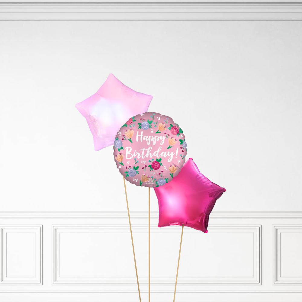 Floral Birthday - Helium Bunch