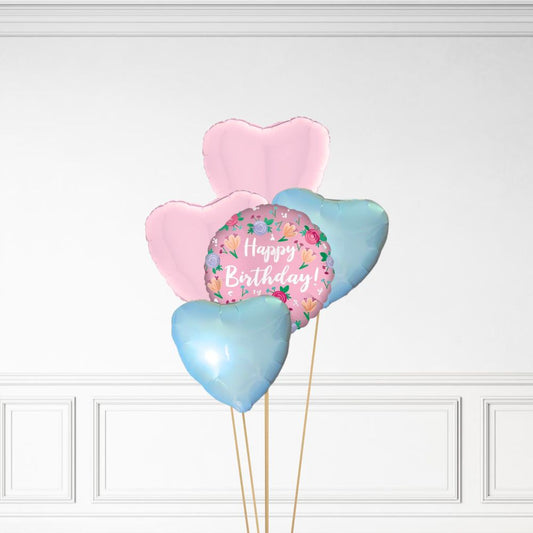 Floral Birthday - Helium Bunch
