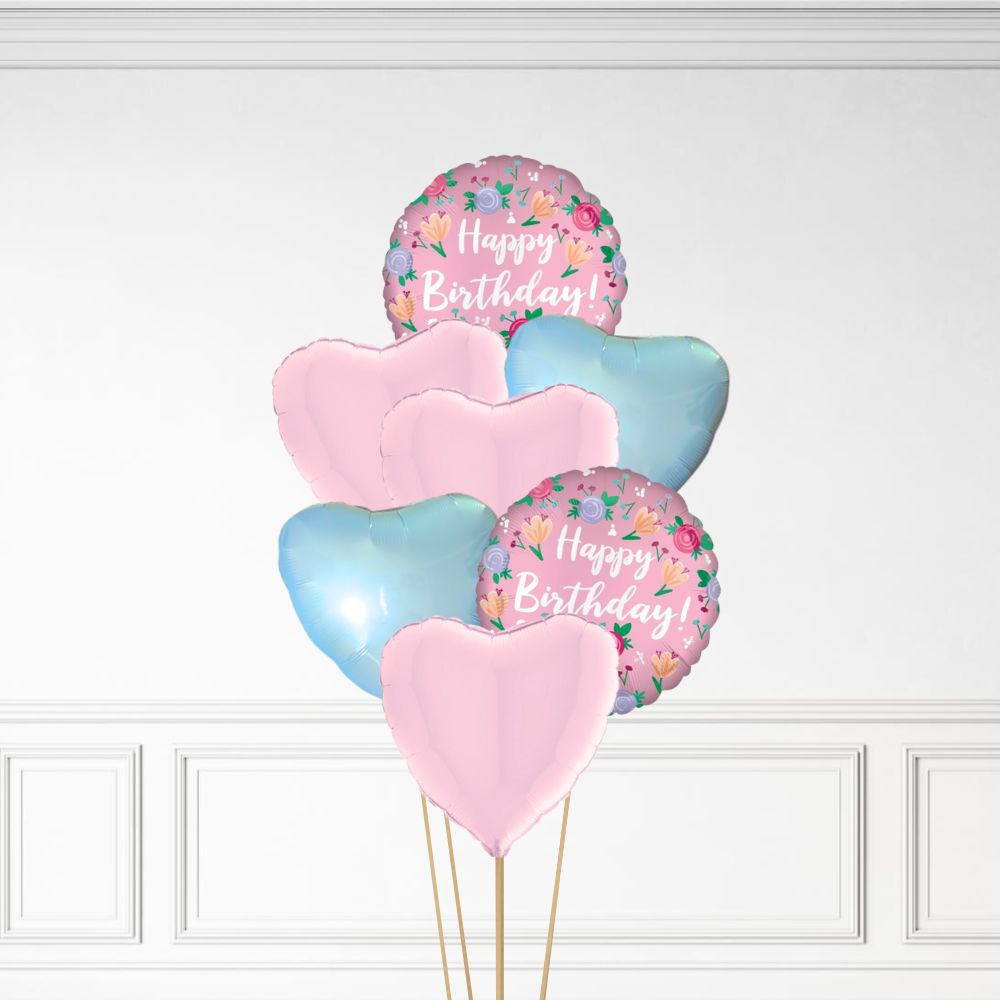 Floral Birthday - Helium Bunch