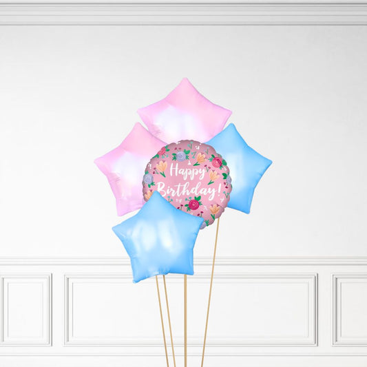 Floral Birthday - Helium Bunch