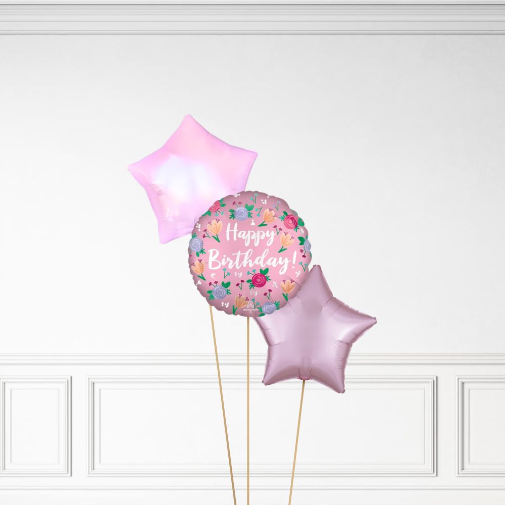 Floral Birthday - Helium Bunch