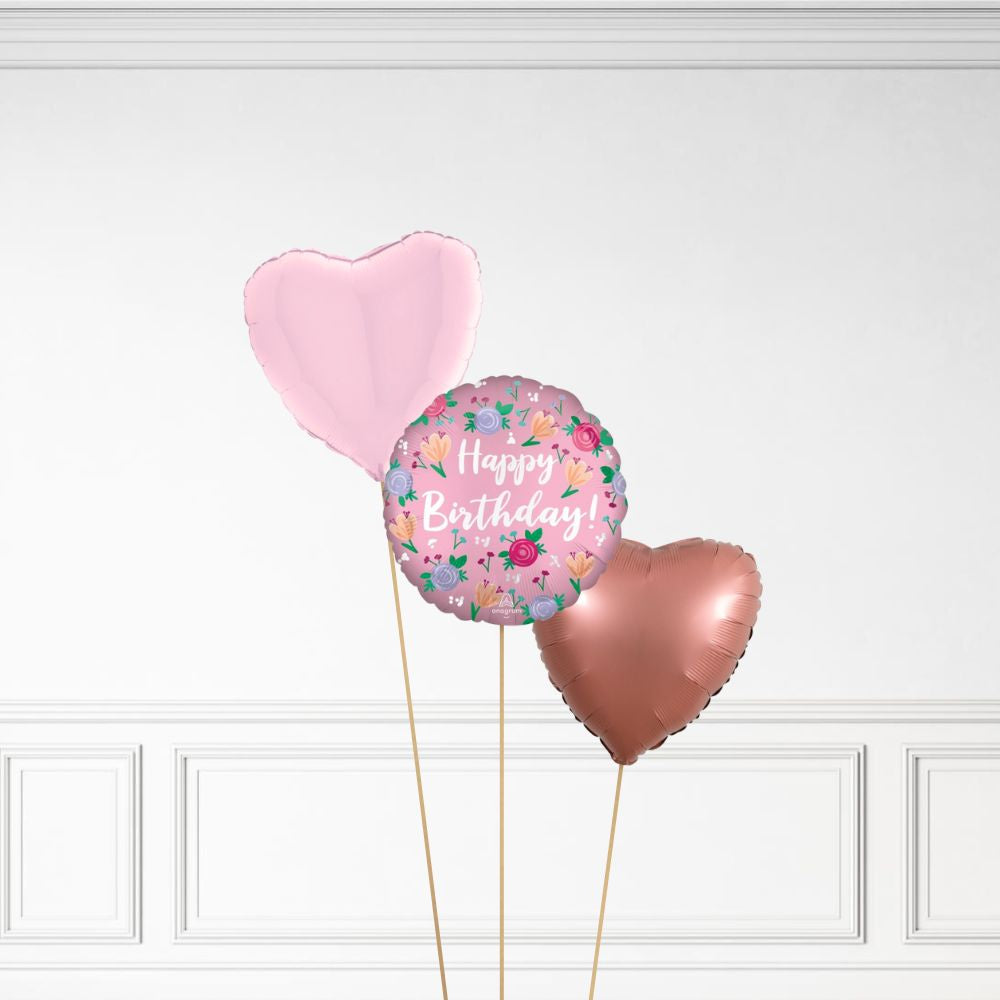 Floral Birthday - Helium Bunch