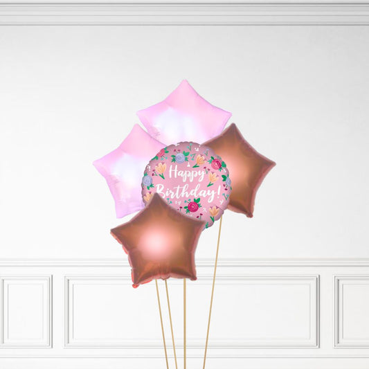 Floral Birthday - Helium Bunch