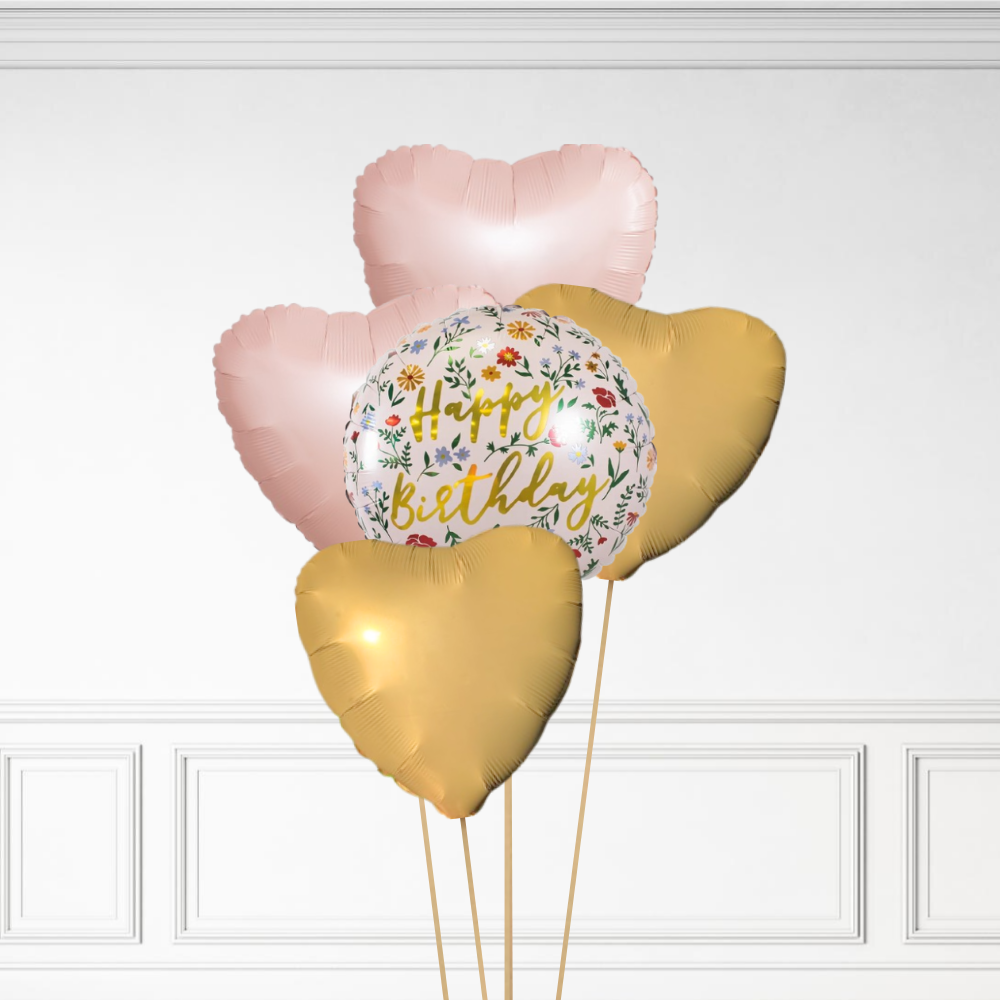 Floral Birthday - Helium Bunch