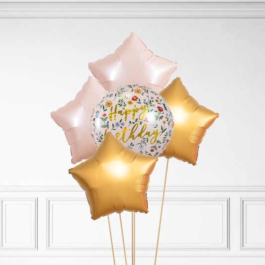 Floral Birthday - Helium Bunch