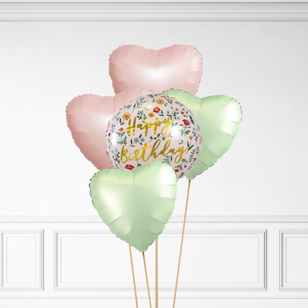 Floral Birthday - Helium Bunch