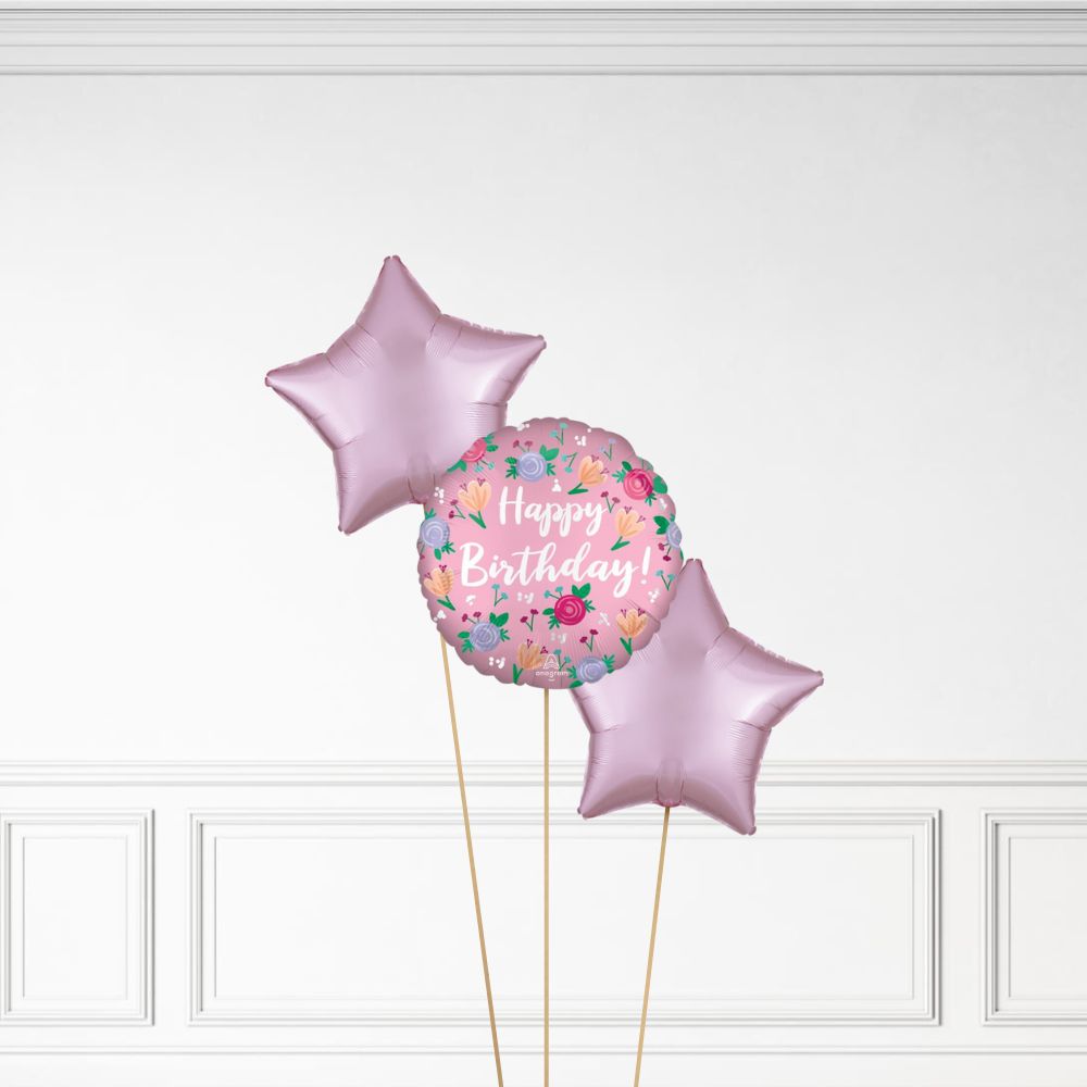 Floral Birthday - Helium Bunch