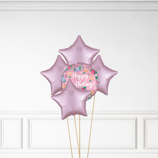 Floral Birthday - Helium Bunch