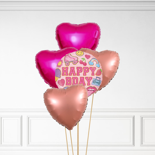 Retro Birthday - Helium Bunch