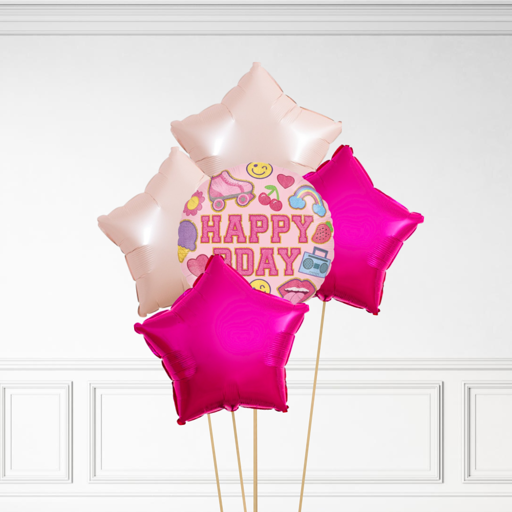 Retro Birthday - Helium Bunch