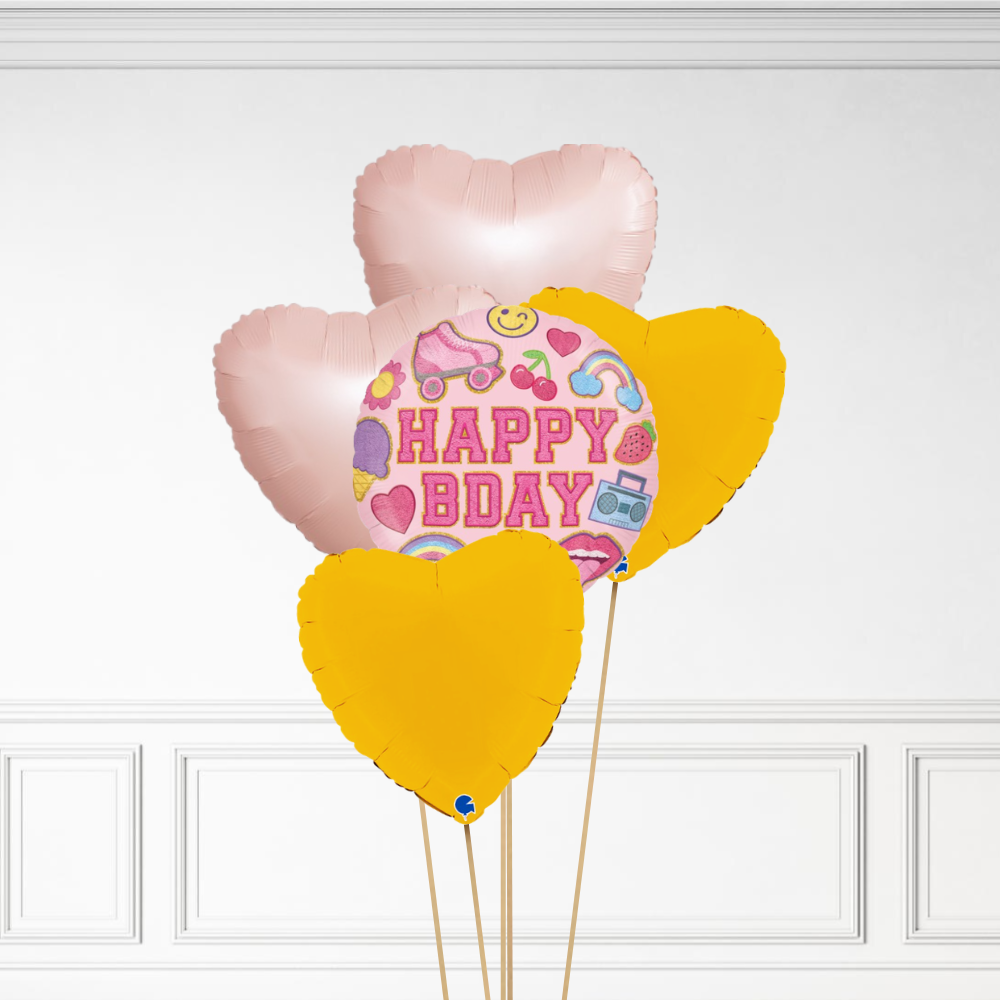 Retro Birthday - Helium Bunch