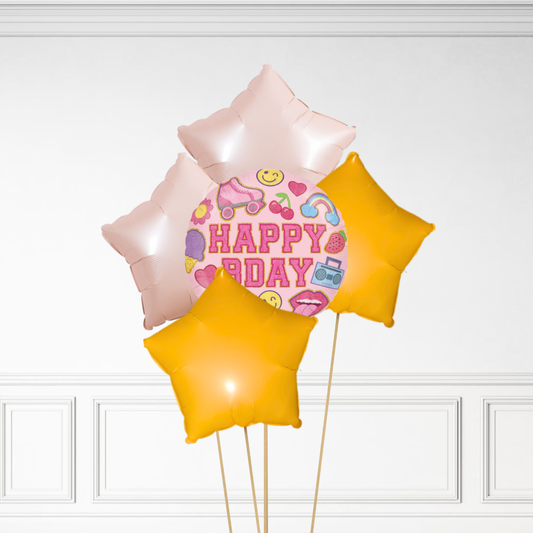 Retro Birthday - Helium Bunch