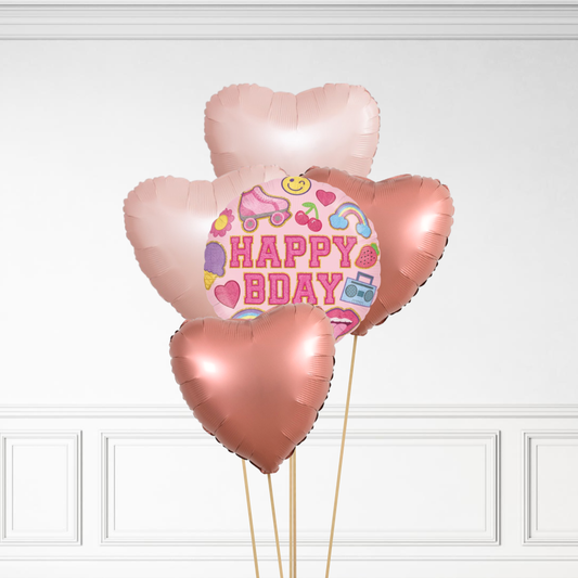 Retro Birthday - Helium Bunch