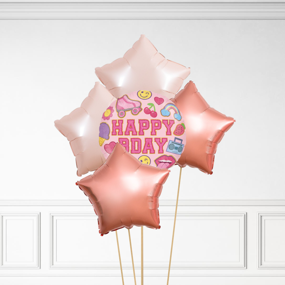 Retro Birthday - Helium Bunch