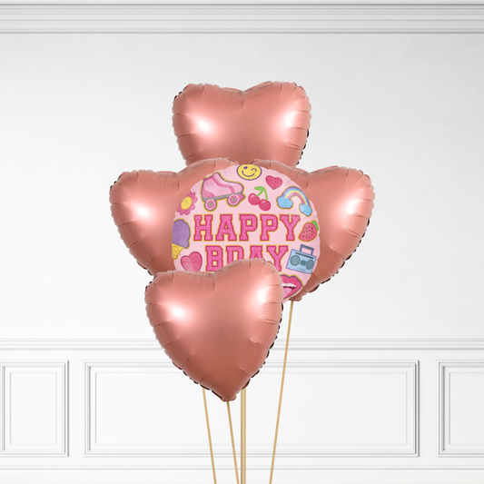Retro Birthday - Helium Bunch