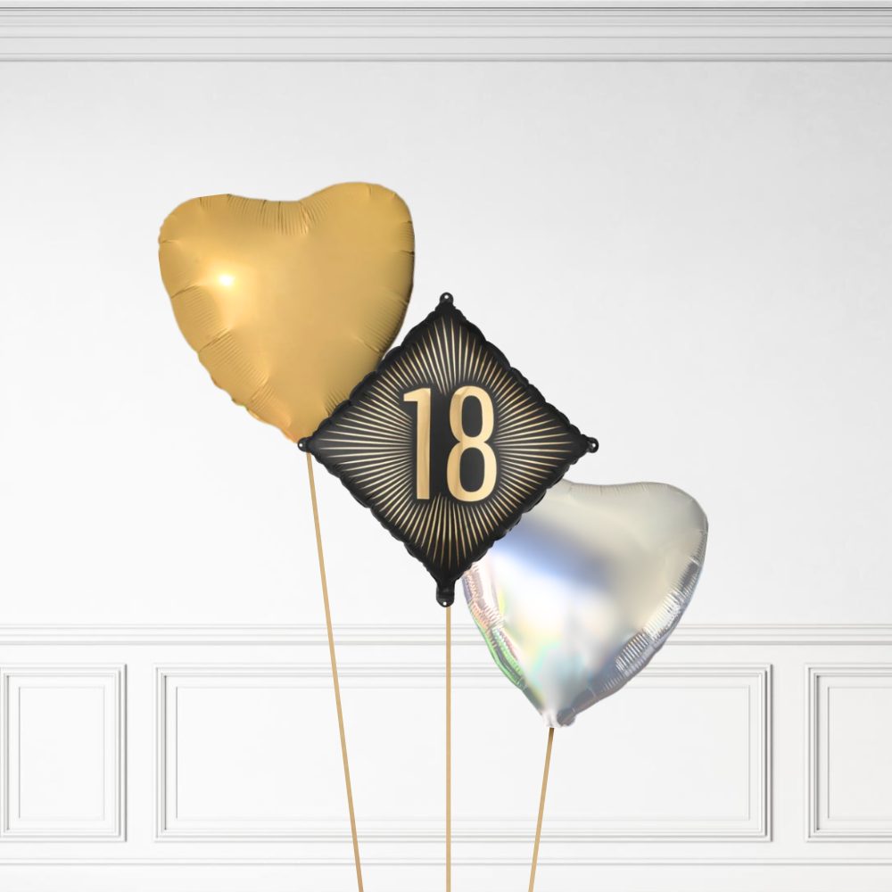 18 Diamond Birthday - Helium Bunch