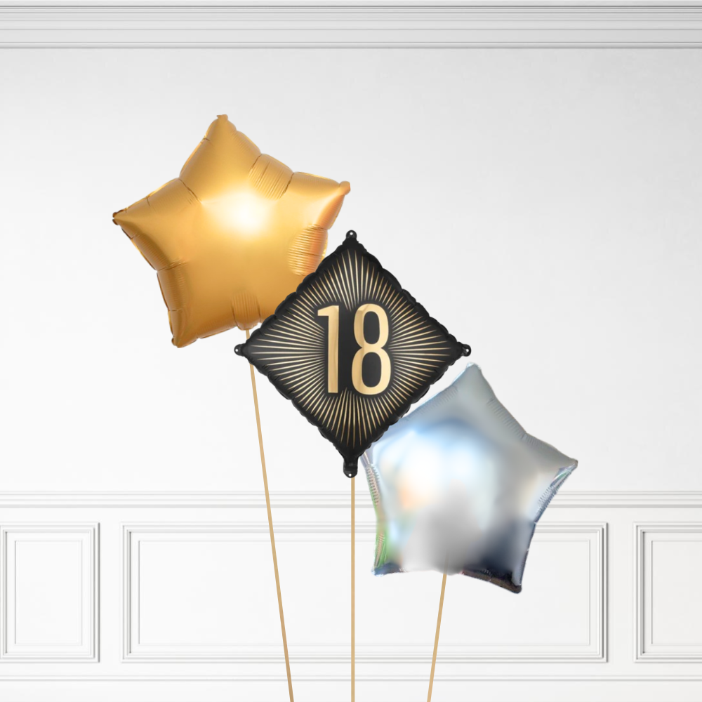 18 Diamond Birthday - Helium Bunch