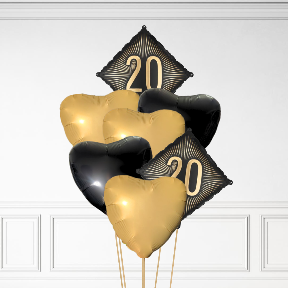 20 Diamond Birthday - Helium Bunch