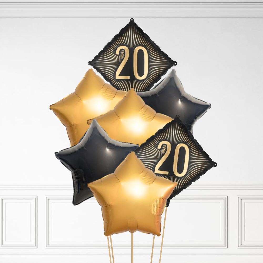 20 Diamond Birthday - Helium Bunch