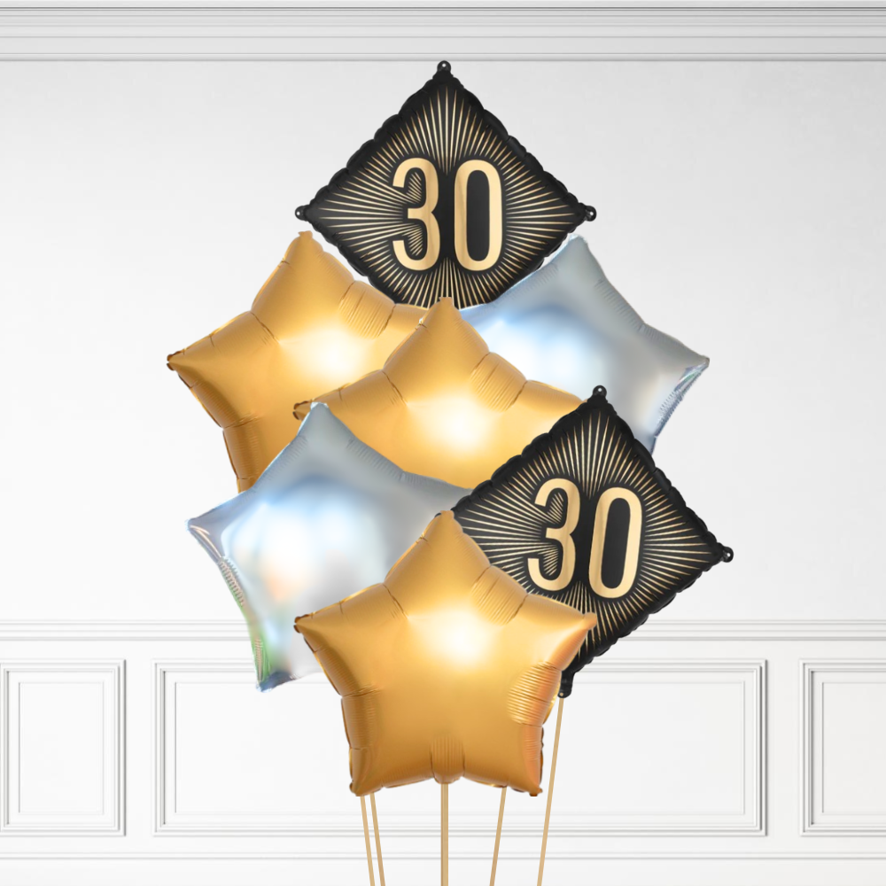 30 Diamond Birthday - Helium Bunch
