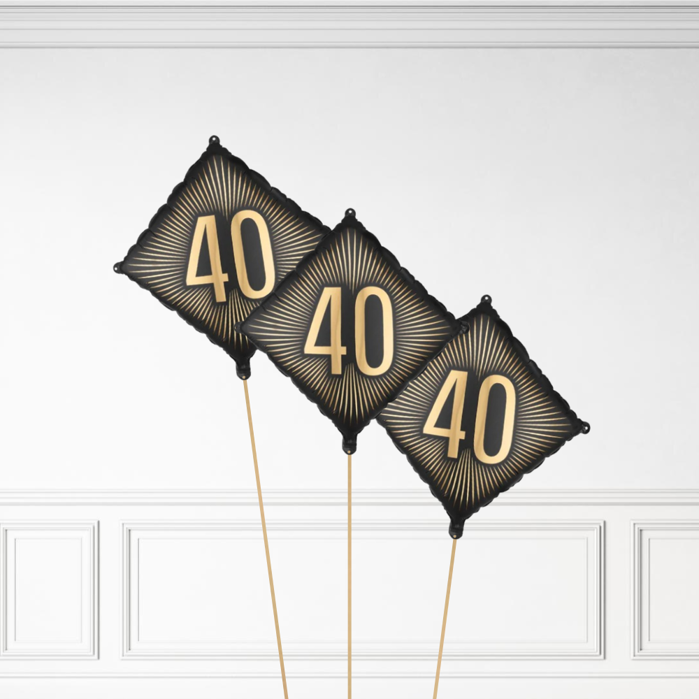 40 Diamond Birthday - Helium Bunch