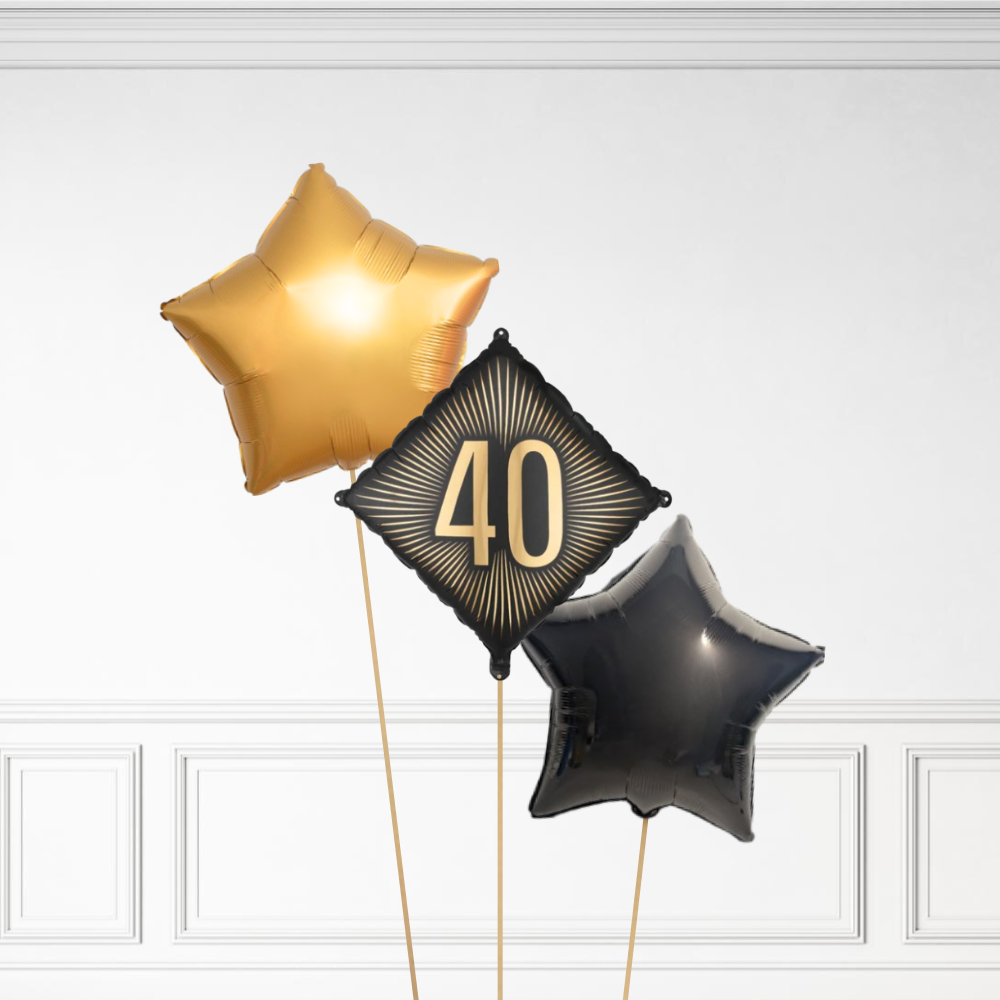 40 Diamond Birthday - Helium Bunch