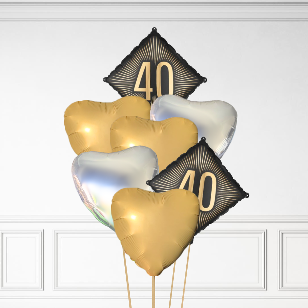 40 Diamond Birthday - Helium Bunch