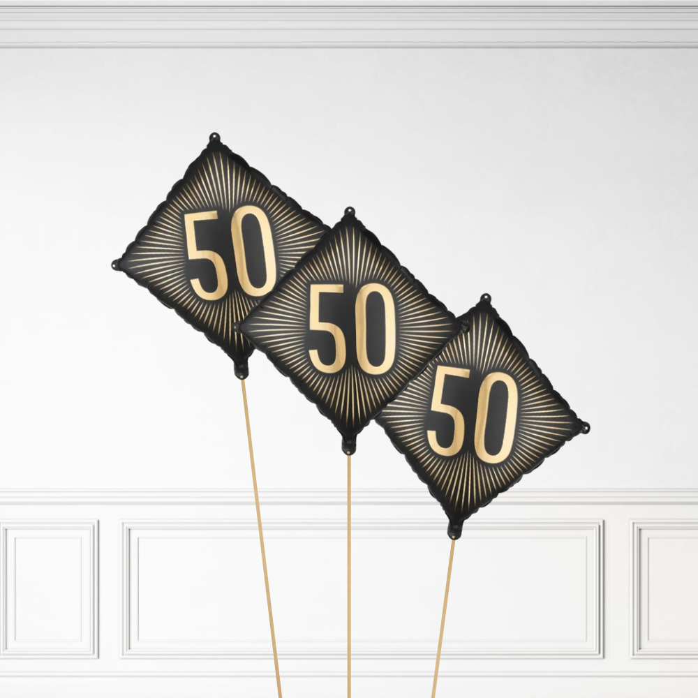 50 Diamond Birthday - Helium Bunch