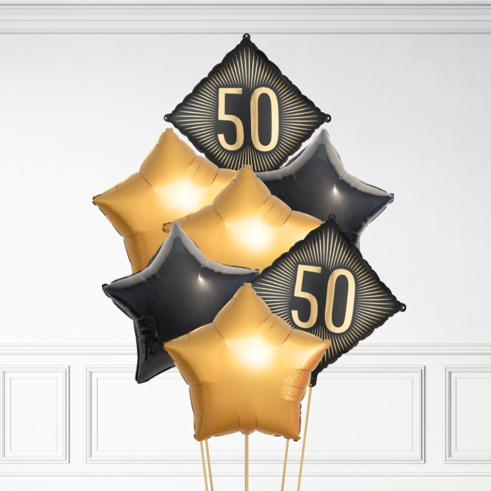 50 Diamond Birthday - Helium Bunch