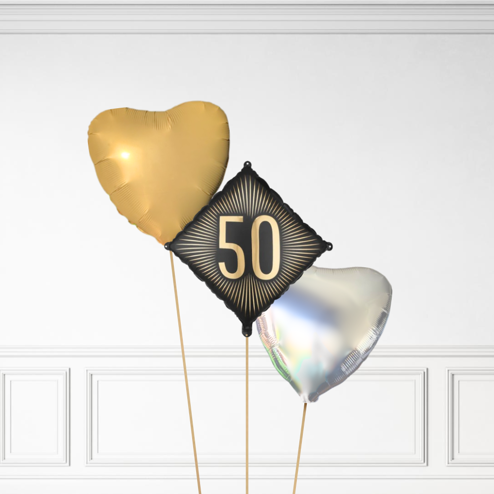 50 Diamond Birthday - Helium Bunch